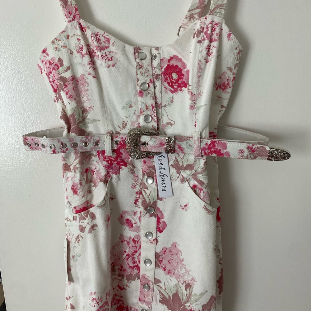 NWT For Love and Lemons Western Denim Mini! Stagecoach or a bach party dress
